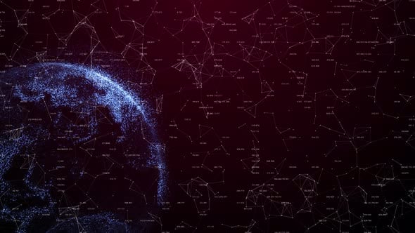 Digital Earth Network Abstract Global Data Connectivity And Information ...