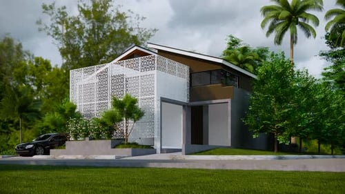 Modern House Exterior 3D Architectural Animation Walkthrough