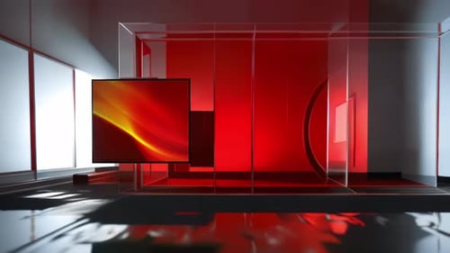 3D Virtual TV Studio News with TV on Wall: A Versatile and Engaging Backdrop for Any Video Content