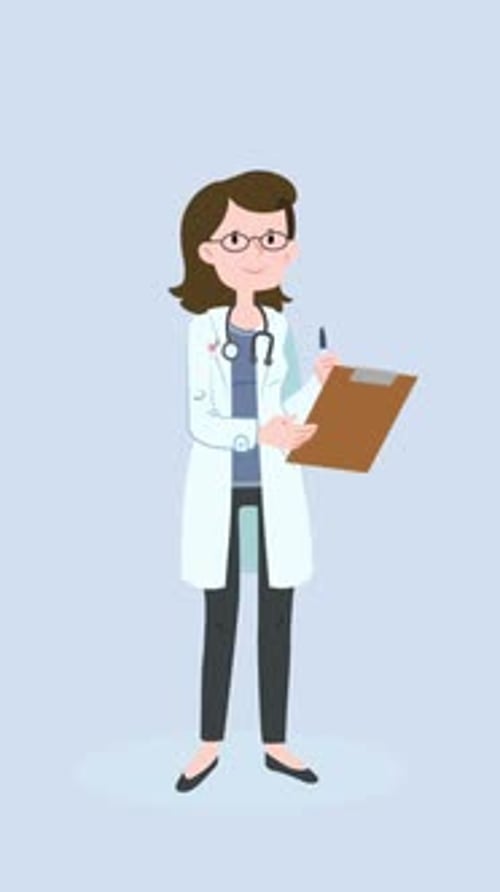 Médica escreve prescrição na vertical