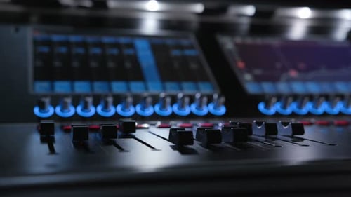 Electric Machine on Table for Working of Sound Designer or Club Dj