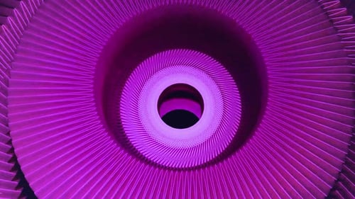 Abstract Glowing Geometric Tunnel Loop Background