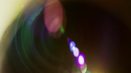 Colorful Lens Flares In Clockwise Motion