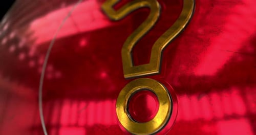 Question mark symbol 3d metal style