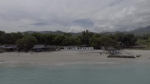 Aerial beautiful beach views