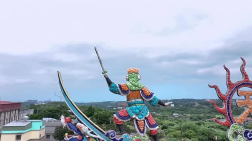 Religious Decorations Of The Taiwanese Temple