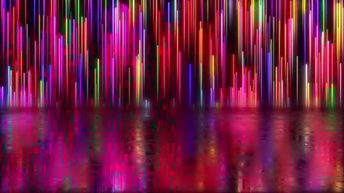 Rennstrecke mit glühenden Linien