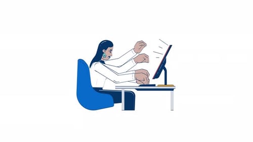 Fast Typing Animated Illustration for Productivity