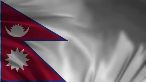 Realistic Waving Nepal Flag Loop