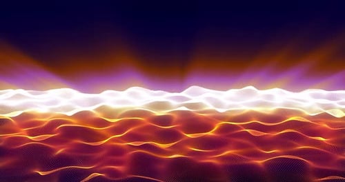 Abstract animation motion design with beautiful bright orange glowing luminous energy electric magic