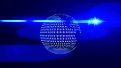 3d Earth planet and technology news background. Vd 946