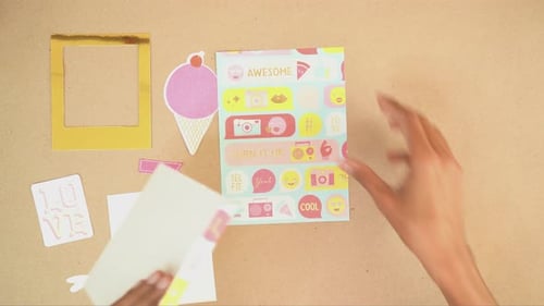 Creating DIY Greeting Card with Craft Supplies