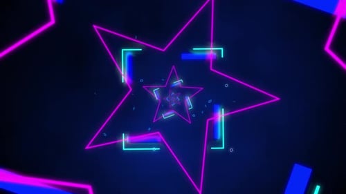 Square and Star Tunnel Background