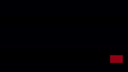 Headline Collection: A small red Logo reveal element on the bottom right corner of a black screen