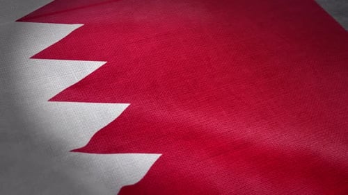 Bahrain Flag Waving Seamless Loop Animation