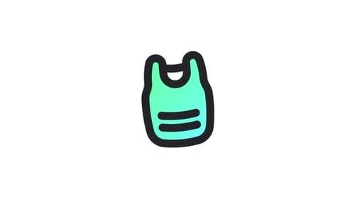 Animated plastic bag generic icon Alpha Channel