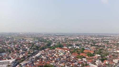 Cityscape view of Semarang, Central Java, Indonesia