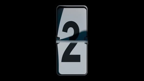 mechanical scoreboard with numbers. animation of numbers in chronological order