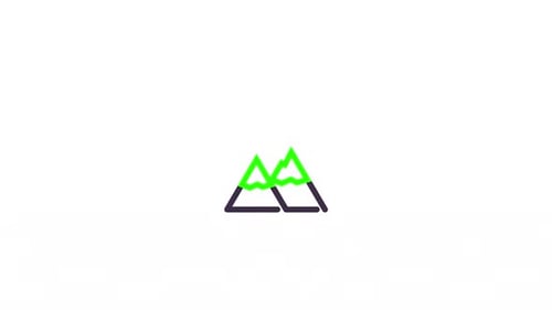 Mountains symbol icon animation video