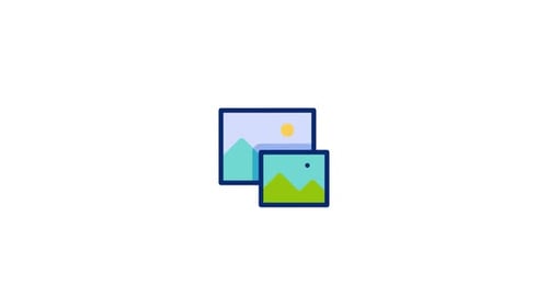 Flat Design Animated Image Gallery Icon