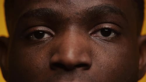 Intense Close Up of a Focused Face