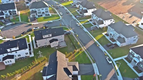 Typical American Small Town with Private Homes Surrounded By Quiet Residential a Streets