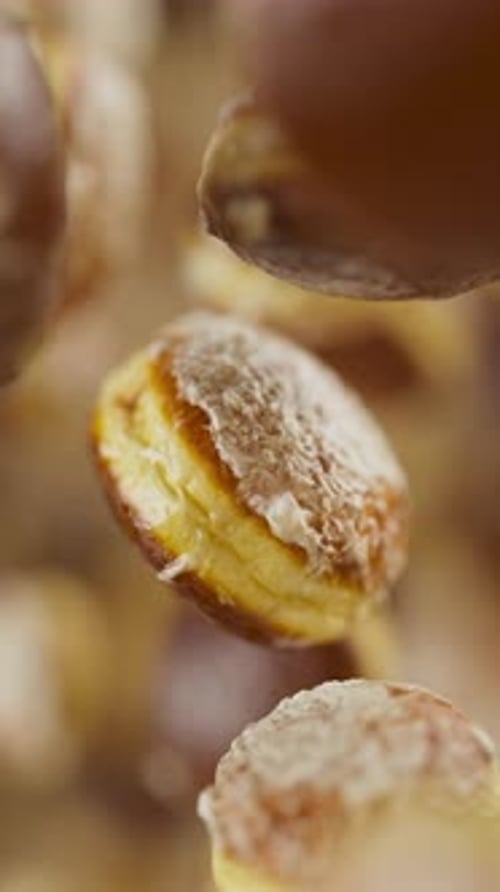 Loop-Animation einer Gruppe von Donuts. Defokus. Nahaufnahme
.