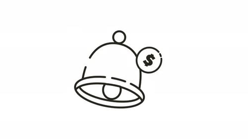 Bell with a dollar sign ringing and is a notification icon.