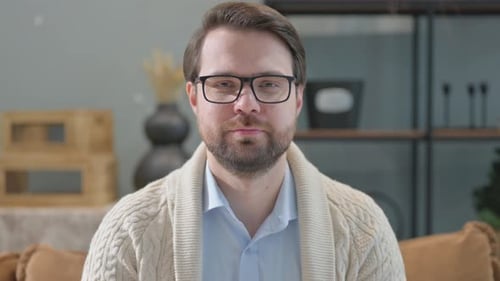 Man Clapping and Applauding Indoors