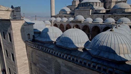 Mosque Dome Details and Historic Stone Architecture