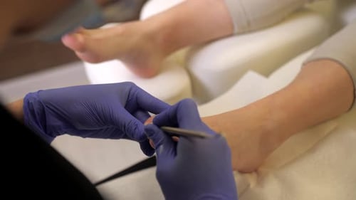 Toe Nail Treatment at a Salon