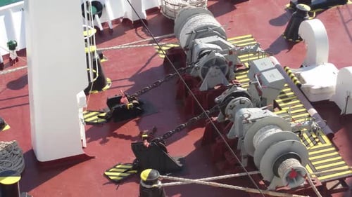 Mooring Equipment on a Ship's Deck