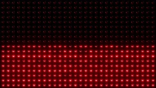 Seamless Loop of Pulsing Red LED Grid Background