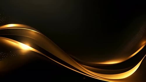 Elegant Golden Fluid Waves Abstract Motion Background