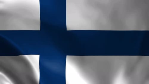 Realistic Waving Flag of Finland Loop