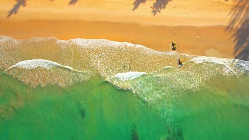 Spectacular scenery over tropical secret paradise beach