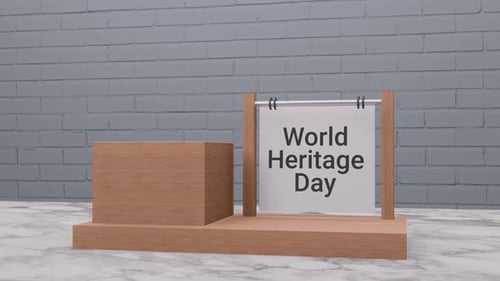Modern 3D Wooden Desk Calendar Page Turn Reveal