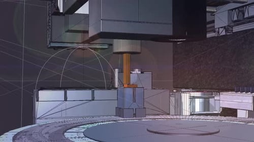 Advanced Precision Machining System Robotic Arm Industrial Automation Technology Engineering Design