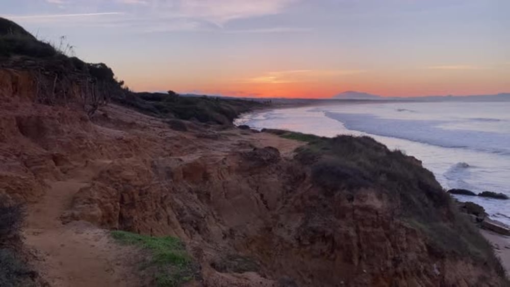 Algarve Portugal sunset reflecting on coastal Atlantic ocean, Nature ...