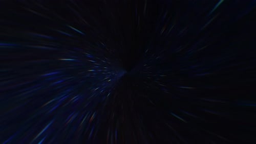 Abstract Time Travel Blue Tunnel