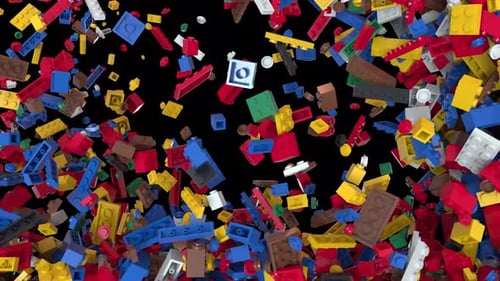 Dynamic Colored Building Block Transition Diagonal Whipe