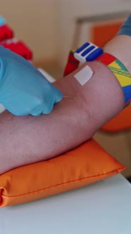 Needle Inserted Into Arm During Medical Procedure
