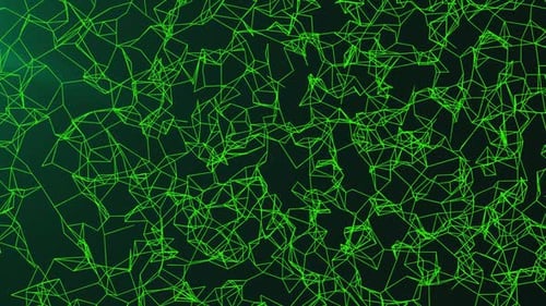 Abstract Green Plexus Network Digital Technology Background Animation
