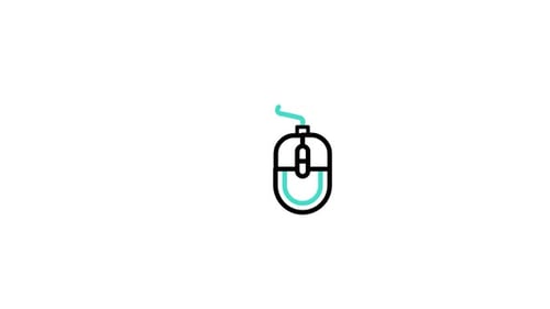 Animated Flat Design Computer Mouse Progress Icon