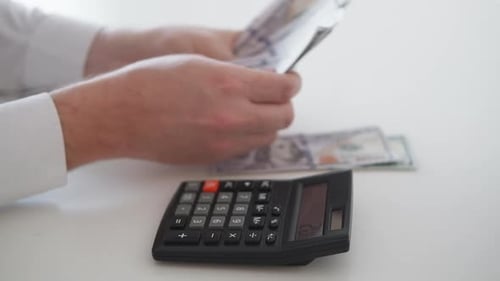 Budget Money Counting Man Payment Spending