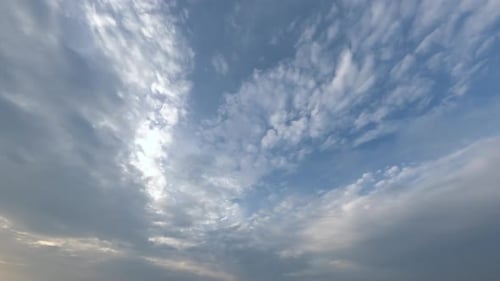 Time Lapse of White Clouds Moving Across Sky