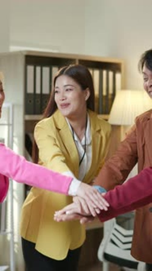 Group of teamwork businessman working and brainstorming in office