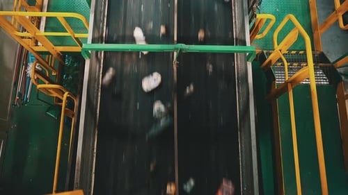 Waste Sorting Facility Trash Moving Conveyor