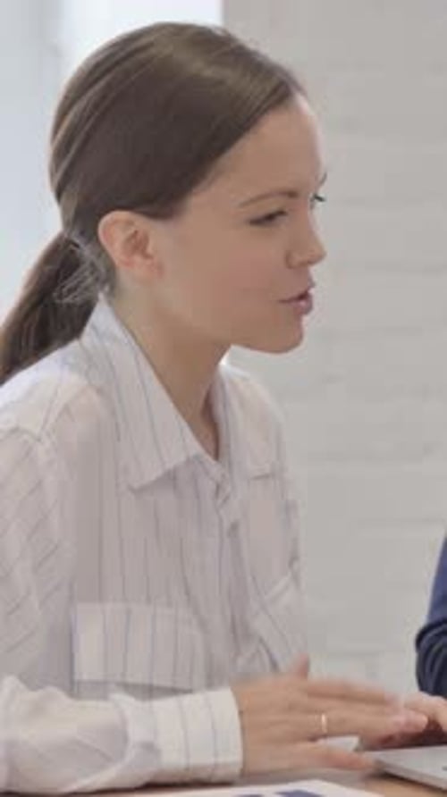 Woman Talking in Office, Meeting Setting