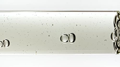 Abstract Bubbles Moving in a Clear Horizontal Tube